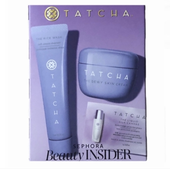 NIB Tatcha Rice Wash, Dewy Skin Crēam & Liqûid Silk Canvas Minis - Picture 3 of 3
